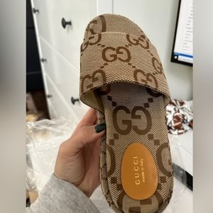 NWOT GG Platform Slide Sandal